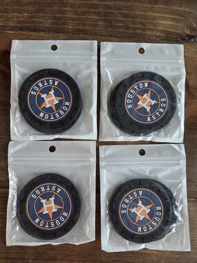 Houston Astros - Pack of 4 New In Package Car Cupholder Bottoms